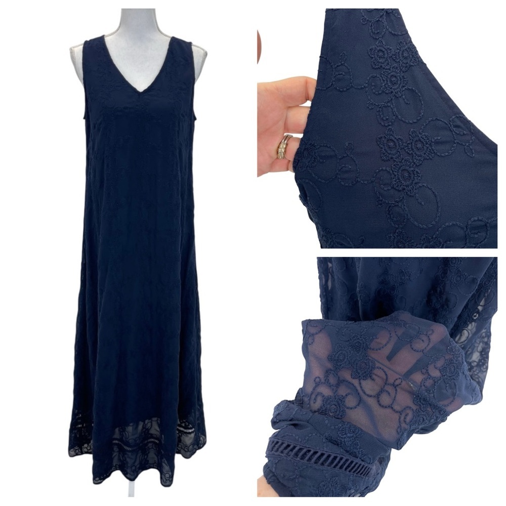 Soft Surroundings Maxi Dress Small Blue